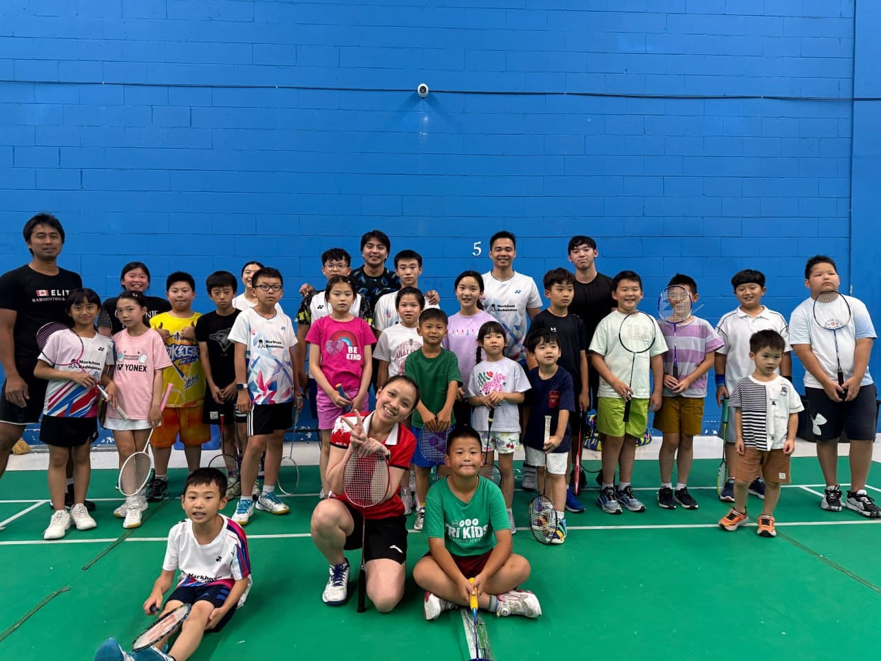 Summer badminton camp group photo